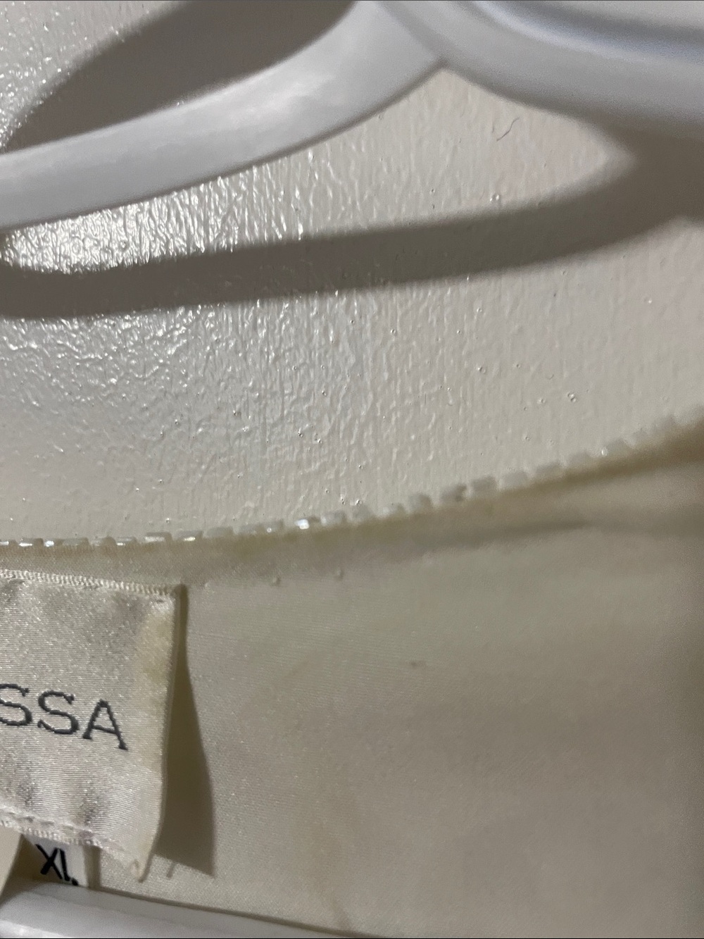 Vintage Bellessa Cream Beaded Silk Jacket Size XL - Picture 6 of 7